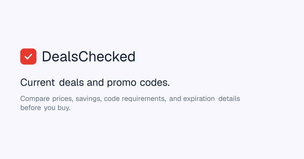 DealsChecked — Current Deals & Promo Codes